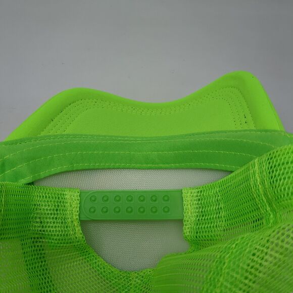 Rainbow Flower Patch Snapback Trucker Hat Green OSFA Adjustable Mesh Back - Picture 7 of 7